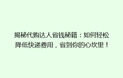 揭秘代购达人省钱秘籍：如何轻松降低快递费用，省到你的心坎里！