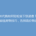 海外代购如何轻松省下快递费？揭秘省钱寄物技巧，告别高价物流！